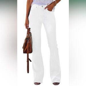 Elegant White Flare Jeans for Women